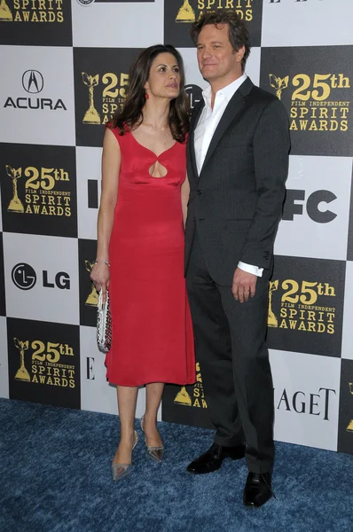 Colin Firth and Wife Livia Giuggioli — Stock Photo, Image