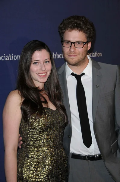 Lauren Miller e Seth Rogen — Foto Stock