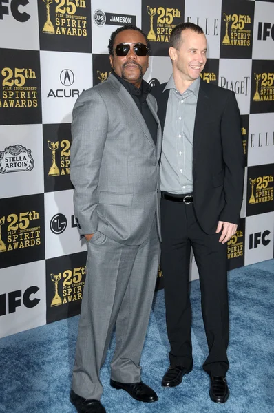 Lee Daniels and guest at the 25th Film Independent Spirit Awards, Nokia Theatre L.A. Live, Los Angeles, CA. 03-06-10 — Stock Photo, Image