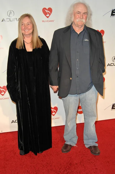 David Crosby and wife Jan Dance at the 2010 MusiCares Person Of The Year Tribute To Neil Young, Los Angeles Convention Center, Los Angeles, CA. 01-29-10 — Zdjęcie stockowe