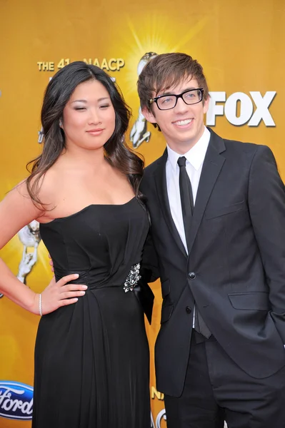 Jenna Ushkowitz and Kevin McHale at the 41st NAACP Image Awards - Arrivals, Shrine Auditorium, Los Angeles, CA. 02-26-10 — 图库照片
