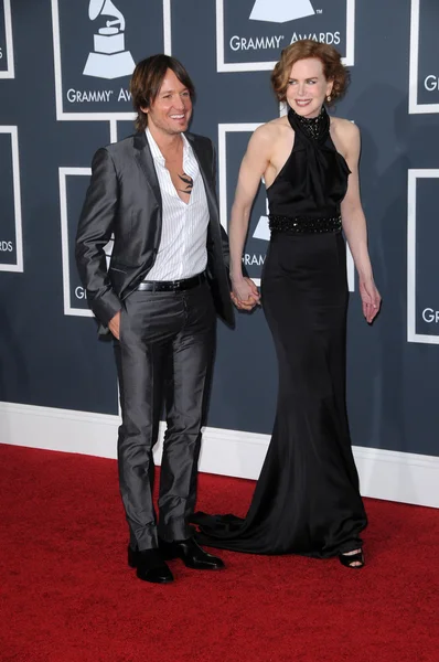 Keith Urban e Nicole Kidman al 52nd Annual Grammy Awards - Arrivi, Staples Center, Los Angeles, CA. 01-31-10 — Foto Stock