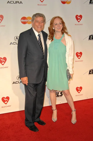 Tony Bennett and his daughter Antonia Bennett — Stock Photo, Image