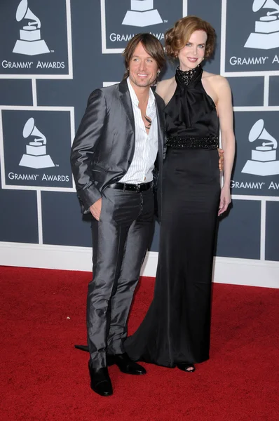 Keith Urban e Nicole Kidman al 52nd Annual Grammy Awards - Arrivi, Staples Center, Los Angeles, CA. 01-31-10 — Foto Stock