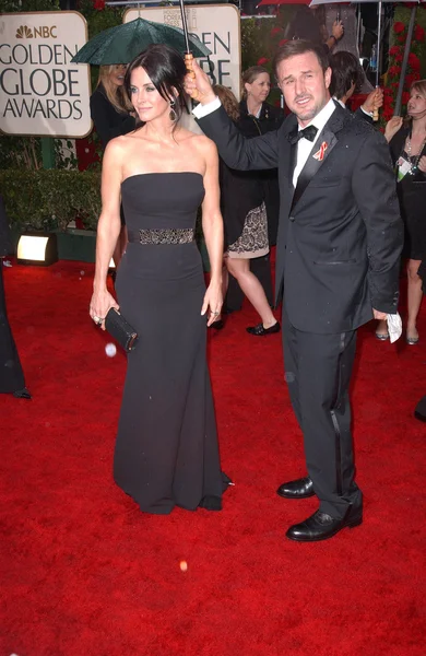 Courteney Cox and David Arquette at the 67th Annual Golden Globe Awards, Beverly Hilton Hotel, Beverly Hills, CA. 01-17-10 — 图库照片