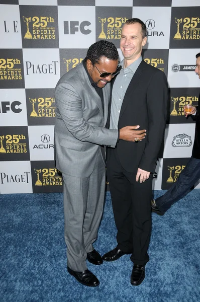 Lee Daniels and guest at the 25th Film Independent Spirit Awards, Nokia Theatre L.A. Live, Los Angeles, CA. 03-06-10 — Stock Photo, Image