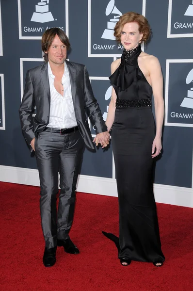 Keith Urban and Nicole Kidman at the 52nd Annual Grammy Awards - Arrivals, Staples Center, Los Angeles, CA. 01-31-10 — Stock Photo, Image