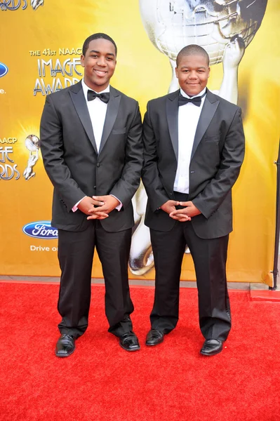 Christopher e Kyle Massey no 41st NAACP Image Awards - Arrivals, Shrine Auditorium, Los Angeles, CA. 02-26-10 — Fotografia de Stock