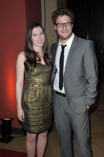 Lauren Miller and Seth Rogen — Stock Photo, Image