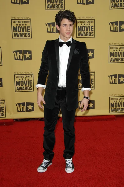 Nick Jonas, 15 yıllık eleştirmen 's Choice Ödülleri, Hollywood Paladyum, Hollywood, Ca. 01-15-10 — Stok fotoğraf