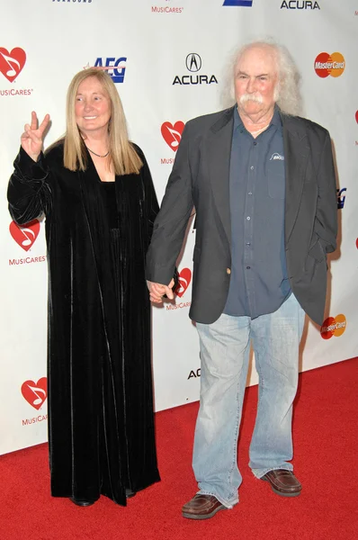 David Crosby and wife Jan Dance at the 2010 MusiCares Person Of The Year Tribute To Neil Young, Los Angeles Convention Center, Los Angeles, CA. 01-29-10 — Stock Photo, Image