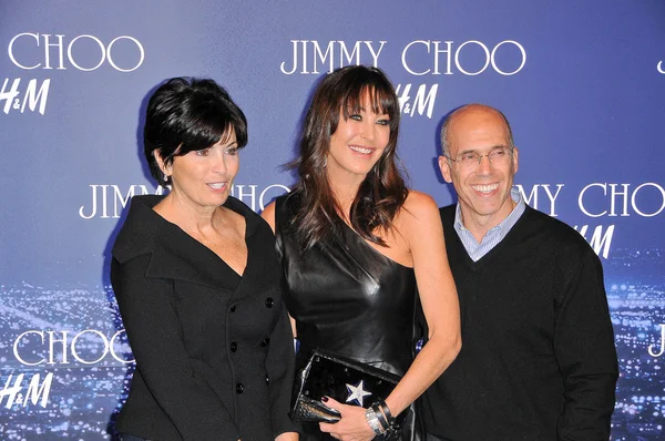 Marilyn Katzenberg, Tamara Mellon and Jeffrey Katzenberg at the Jimmy Choo For H&M Collection, Private Location, Los Angeles, CA. 11-02-09 — Stock Photo, Image