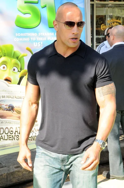 Dwayne Johnson at the "Planet 51" Los Angeles Premiere, Mann Village Theater, Westwood, CA. 11-14-09 — Stock Photo, Image