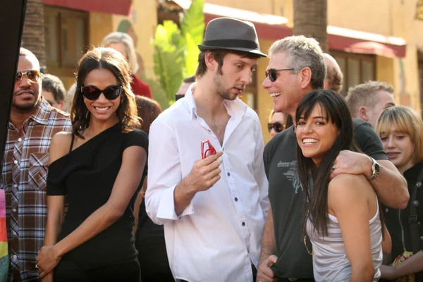 Zoe saldana, joel david moore, stephen lang ve michelle rodriguez — Stok fotoğraf