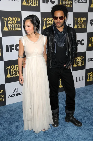 Lenny Kravitz y su hija en los 25th Film Independent Spirit Awards, Nokia Theatre L.A. Live, Los Angeles, CA. 03-06-10 — Foto de Stock