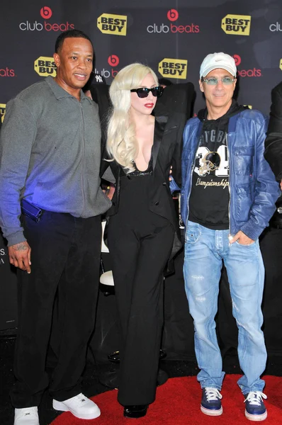 Dr. Dre, Lady Gaga and Jimmy Iovine — Stock fotografie