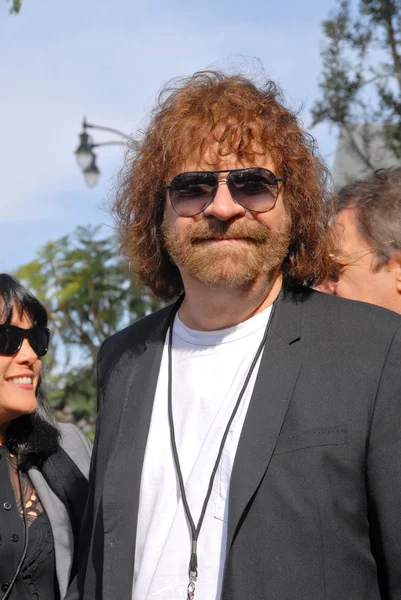 Jeff Lynne na cerimônia de indução de Roy Orbison na Calçada da Fama de Hollywood, Hollywood, CA. 01-29-10 — Fotografia de Stock