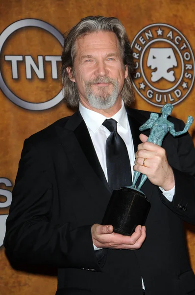 Jeff bridges, 16 yıllık screen actors guild Ödülü basın odası, tapınak auditorium, los angeles, ca. 01-23-10 — Stok fotoğraf