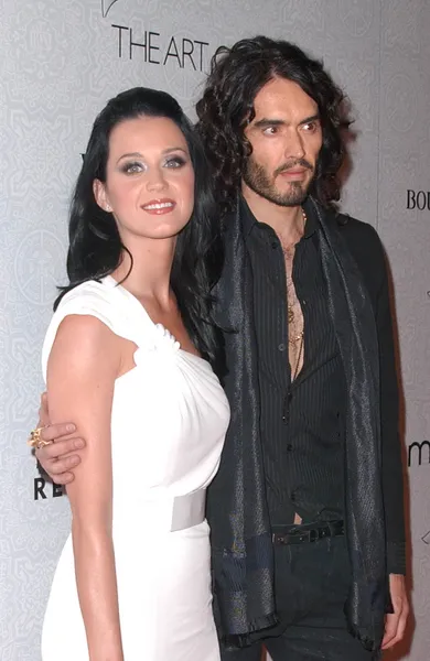 Katy Perry a Russell Brand — Stock fotografie