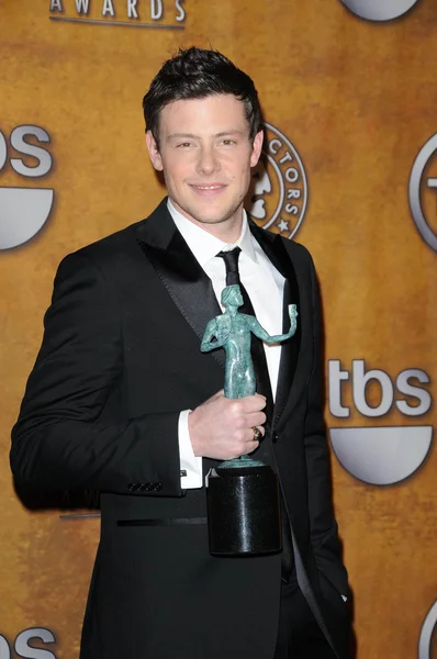 Cory Monteith at the 16th Annual Screen Actors Guild Awards Press Room, Shrine Auditorium, Los Angeles, CA. 01-23-10 — Stock fotografie