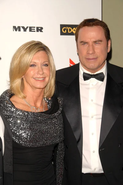 Olivia Newton-John e John Travolta — Fotografia de Stock