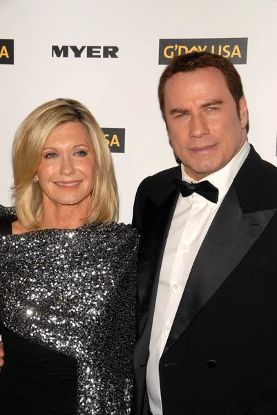 Olivia Newton-John e John Travolta — Foto Stock