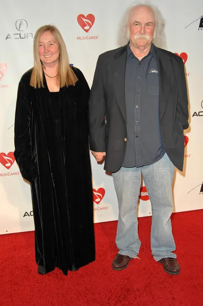 David Crosby and wife Jan Dance at the 2010 MusiCares Person Of The Year Tribute To Neil Young, Los Angeles Convention Center, Los Angeles, CA. 01-29-10 — Stock Photo, Image