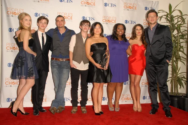 Cast of Glee nella Sala Stampa — Foto Stock