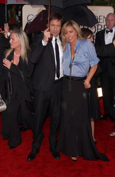 David Duchovny and Tea Leoni at the 67th Annual Golden Globe Awards, Beverly Hilton Hotel, Beverly Hills, CA. 01-17-10 — Stock Photo, Image