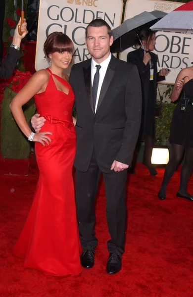 Sam worthington ve natalie işareti — Stok fotoğraf