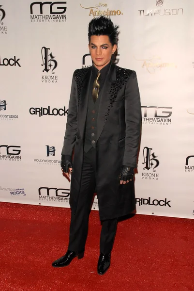 Adam Lambert at the Gridlock New Years Eve 2010 Party, Paramount Studios, Hollywood, CA. 12-31-09 — Stock Photo, Image
