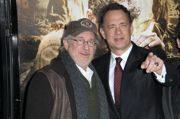 Steven spielberg i tom hanks — Zdjęcie stockowe