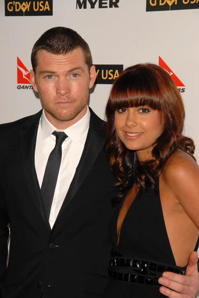 Sam worthington ve natalie işareti — Stok fotoğraf