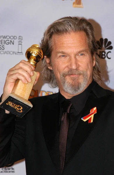 Jeff Bridges bei der 67. Golden Globe Awards Presseraum, beverly hilton hotel, beverly hills, ca. 17.01. — Stockfoto