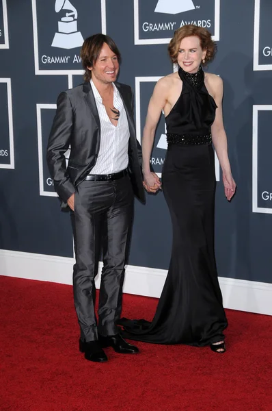 Keith Urban y Nicole Kidman en los 52nd Annual Grammy Awards - Arrivals, Staples Center, Los Angeles, CA. 01-31-10 — Foto de Stock