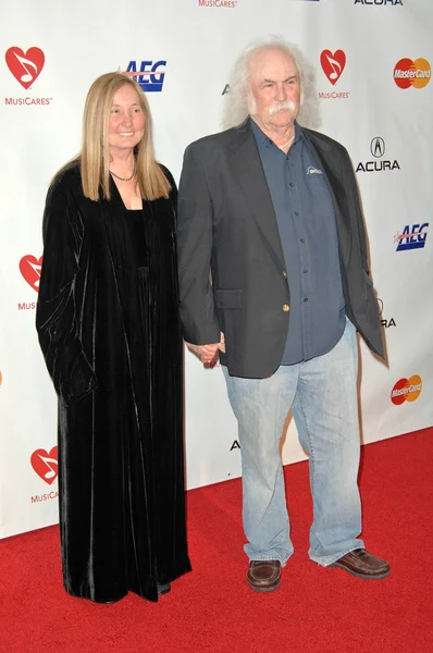 David Crosby and wife Jan Dance at the 2010 MusiCares Person Of The Year Tribute To Neil Young, Los Angeles Convention Center, Los Angeles, CA. 01-29-10 — Zdjęcie stockowe