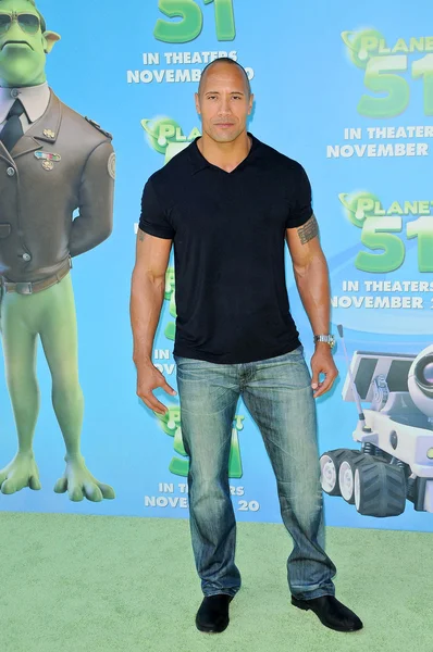 Dwayne Johnson en el "Planet 51" Los Angeles Premiere, Mann Village Theater, Westwood, CA. 11-14-09 —  Fotos de Stock