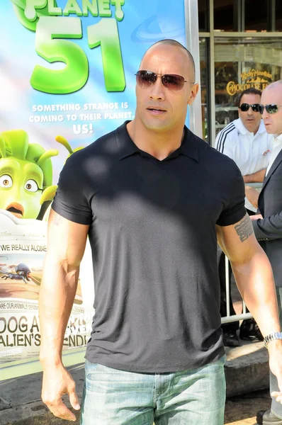 Dwayne Johnson no "Planet 51" Los Angeles Premiere, Mann Village Theater, Westwood, CA. 11-14-09 — Fotografia de Stock