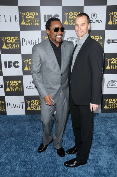 Lee Daniels e ospite al 25th Film Independent Spirit Awards, Nokia Theatre L.A. Live, Los Angeles, CA. 03-06-10 — Foto Stock