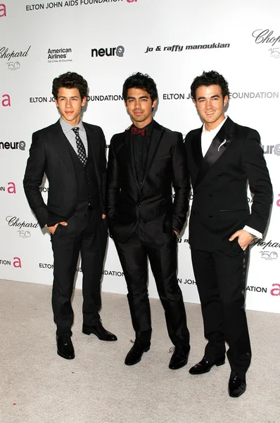 Nick Jonas, Joe Jonas e Kevin Jonas — Foto Stock