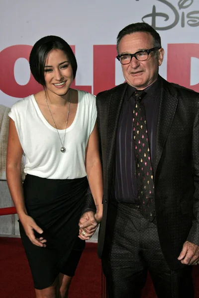 Zelda Williams e o pai Robin Williams — Fotografia de Stock