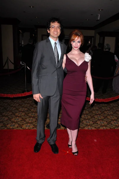 Geoffrey Arend and Christina Hendricks at the 622nd Annual DGA Awards - Arrivals, Hyatt Regency Century Plaza Hotel, Century City, CA. 01-30-10 — стоковое фото