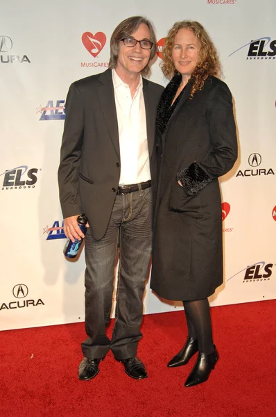 Jackson browne och dianna cohen — Stockfoto