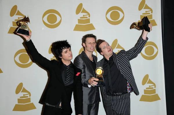 Billie joe armstrong, mike dirnt, Tré cool — Fotografia de Stock