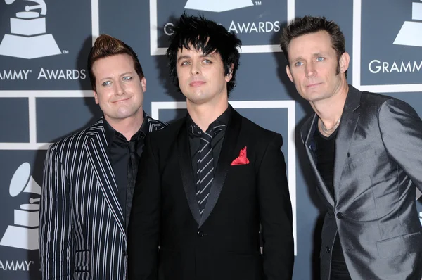 Green Day al 52nd Annual Grammy Awards - Arrivi, Staples Center, Los Angeles, CA. 01-31-10 — Foto Stock