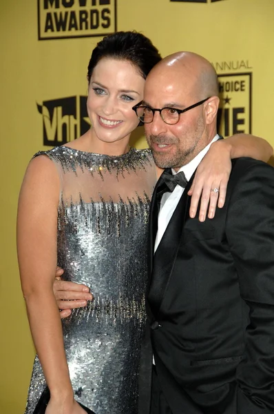 Emily Blunt and Stanley Tucci at the 15th Annual Critic's Choice Awards, Hollywood Palladium, Hollywood, CA. 01-15-10 — Stock Photo, Image
