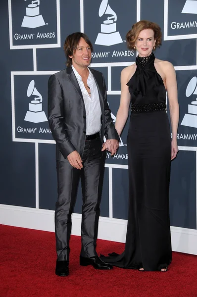 Keith Urban e Nicole Kidman al 52nd Annual Grammy Awards - Arrivi, Staples Center, Los Angeles, CA. 01-31-10 — Foto Stock