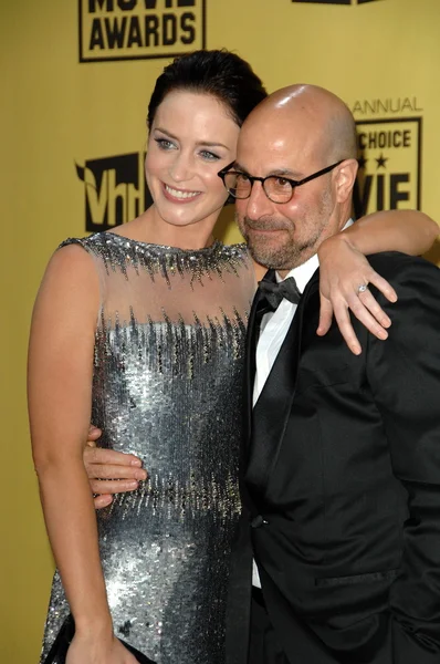 Emily Blunt and Stanley Tucci — Stock Photo, Image