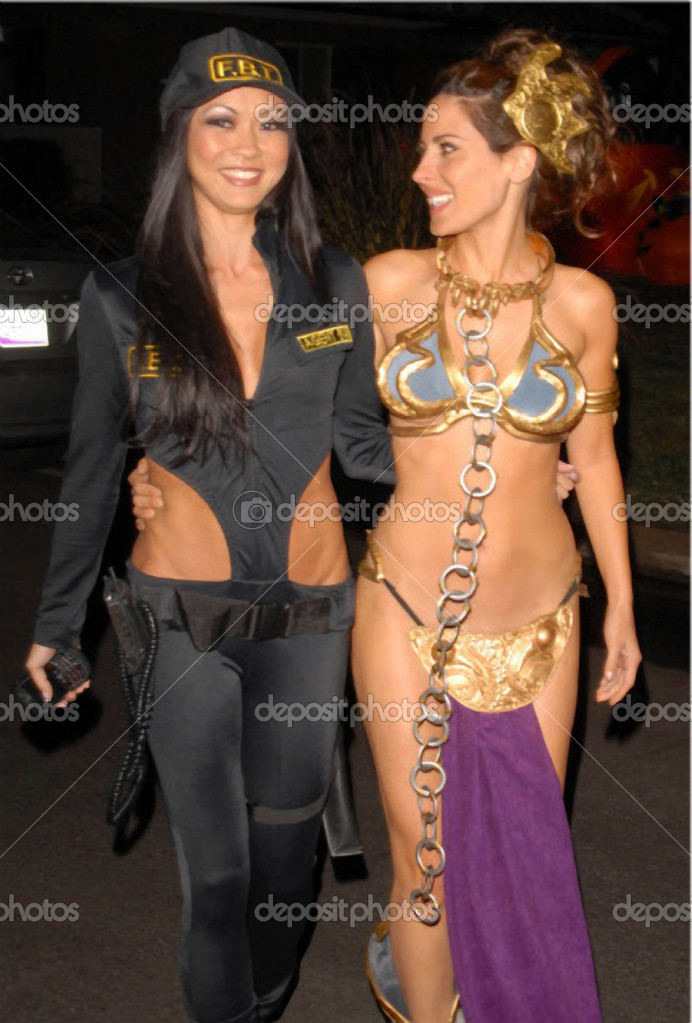Kerri Kasem one of many celebrities wearing a Princess Leia Slave Girl  costume from Star Wars at the West Hollywood Halloween Celebration, Various  Locations, West Hollywood, CA. 10-31-09 – Stock Editorial Photo ©