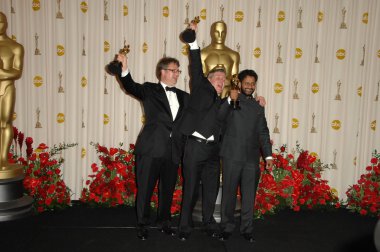 Ian Tapp with Richard Pryke and Resul Pookutty in the Press Room at the 81st Annual Academy Awards. Kodak Theatre, Hollywood, CA. 02-22-09